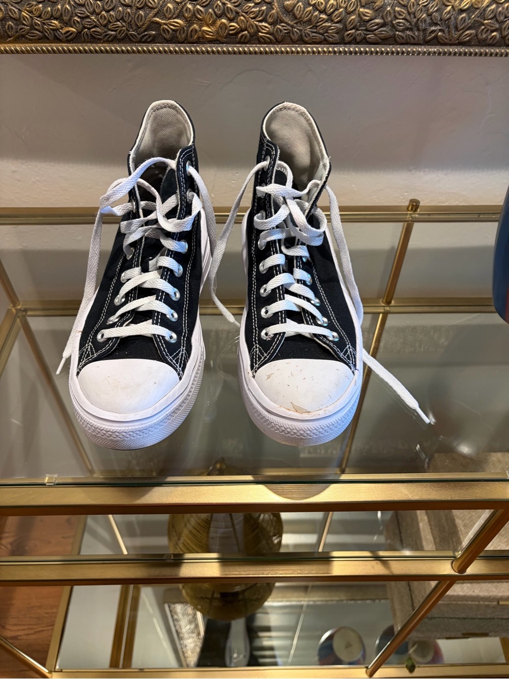 Converse Black and White High-Top Canvas Sneakers
